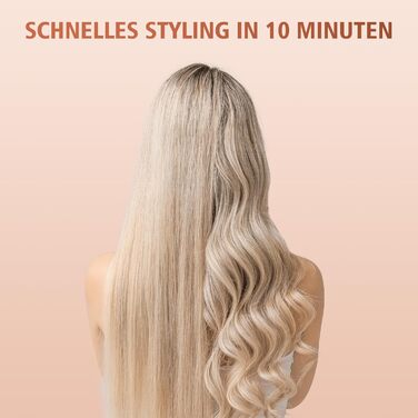 Набір для завивки волосся BESTOPE PRO 5 в 1 з LED-дисплеєм: 3 насадки, регулювання температури, рукавичка, 2 кліпси, рожеве золото