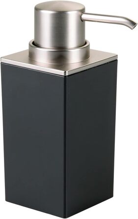Набір з 2 багаторазових дозаторів для мила ємність 296 мл особливо легко дозувати елегантний дозатор мила з помпою або лосьйон із пластику чорний/сріблястий, чорний/матовий сріблястий