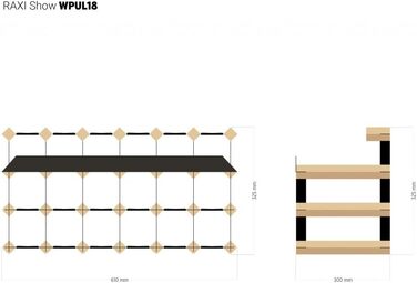 Стильна вітрина для вина RAXI™ Premium на 18 пляшок (дуб, 2 плятки)