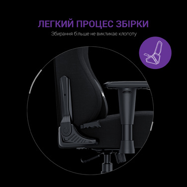 Крісло ігрове Anda Seat Luna Black Fabric Size L