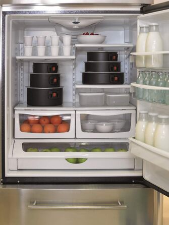 Набір каструль BALLARINI Click + Cook, 3 шт. (16, 20, 24 см), зі скляними кришками, з антипригарним покриттям, з відкидними ручками, чорний