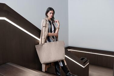 Сумка-шопер Reisenthel Shopper XL – велика, стильна, з водонепроникного матеріалу Herringbone Mokka