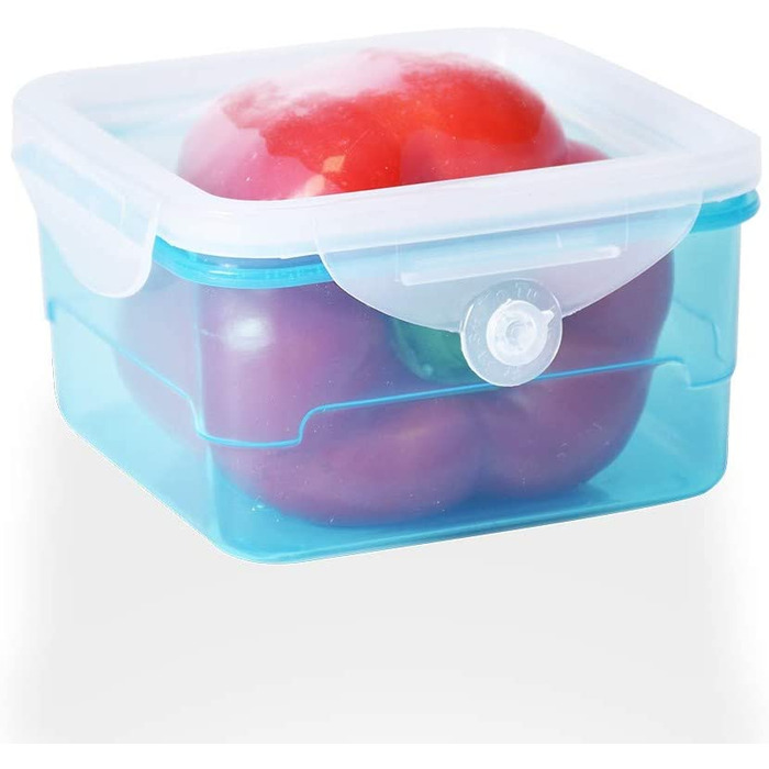Ланч-бокс to go FRESH & CLIK 2 комплект оригінал з телевізора зручна коробка для їжі без бісфенолу А екологічно чиста коробка для сніданку для мікрохвильової печі, синій/ сірий (набір Cleverbox 8)