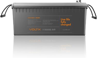 Літієва батарея VoltX LiFePO4 200Ah 12V 2 упаковки, 200A BMS, 4000 циклів зарядки, заміна свинцево-кислотного продукту