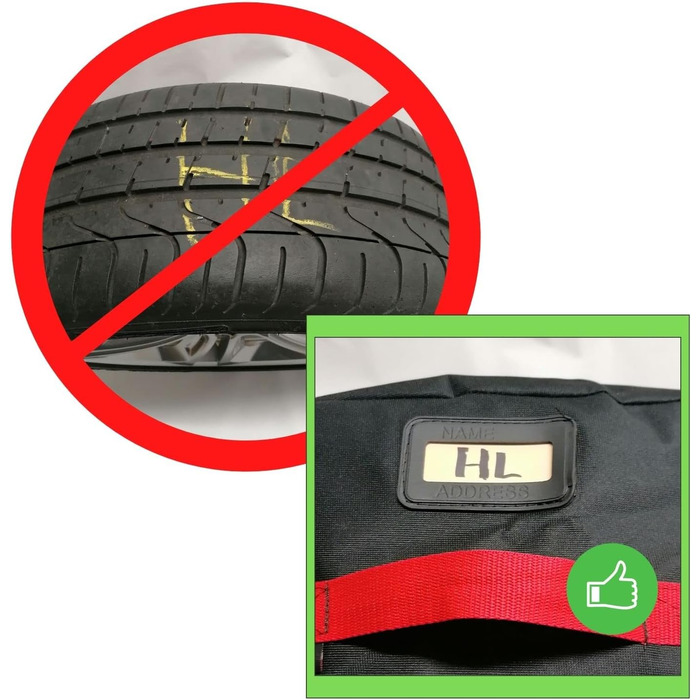 Чохли для шин 4 шт. Set з ручкою, зимові/літні шини, захисні чохли, водонепроникні, універсальні 15-19 дюймів (XXXL)