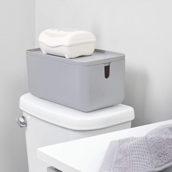 Тримач і щітка для туалетного рулону iDesign Cade (матовий сірий)