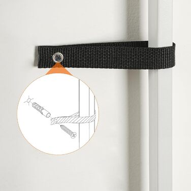 HOOBRO Лежак для одягу з полицями для взуття, білий та дерев'яний, EWN04YM01