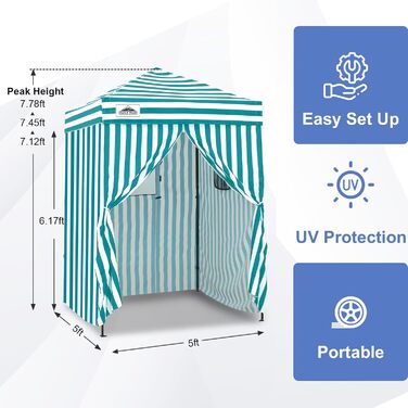 Розкладана переодягальня EAGLE PEAK Flex Ultra Compact - 1,2 x 1,2 м, для басейну, фотосесій, кемпінгу, біла