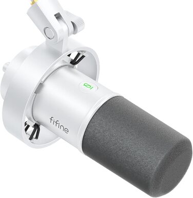 FIFINE K688 - Студійний мікрофон XLR/USB для запису вокалу, подкастів, стрімінгу та ігор. Динамічний, з кардіоїдною характеристикою, кнопкою Mute та 3.5 mm роз'ємом для навушників.