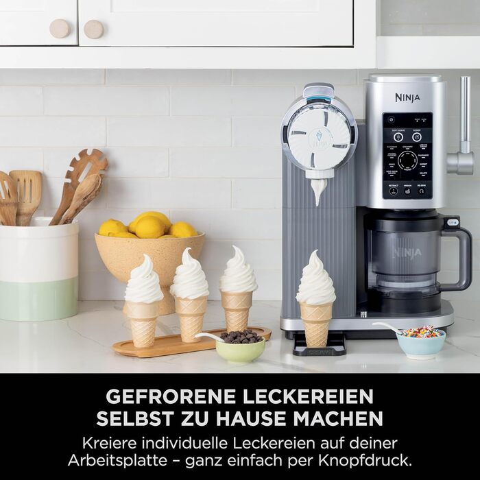 Машина для морозива CREAMi Softeis Ninja Swirl NC701EU: 13 функцій, 2 контейнери для морозива, сорбету, шейків