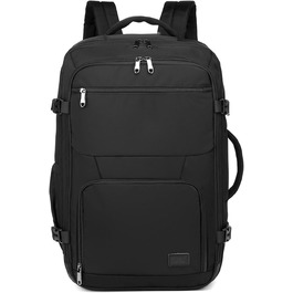 Рюкзак KONO для ручної поклажі літака, великий, водонепроникний, 55 x 35 x 20 см, 38L (Чорний)