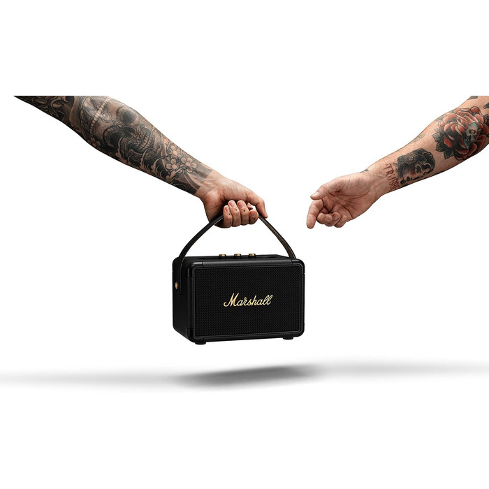 Портативна Bluetooth колонка Marshall Kilburn II, водостійка, чорна з латунню