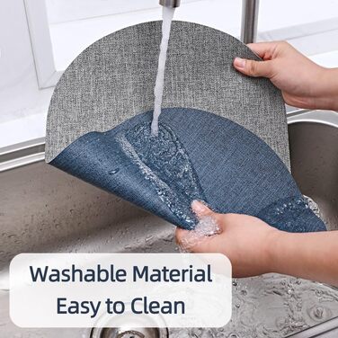 Набір килимків на стіл овальної форми, 6 шт., штучна шкіра, термостійкі та водонепроникні (зелені)