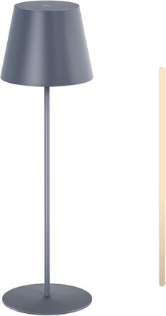 LED настільна лампа MALUX 2 шт. бездротова з сенсором, для дому та вулиці, перезарядна, 3 режими температури кольору, регулювання яскравості, таймер, чорний та сірий кольори