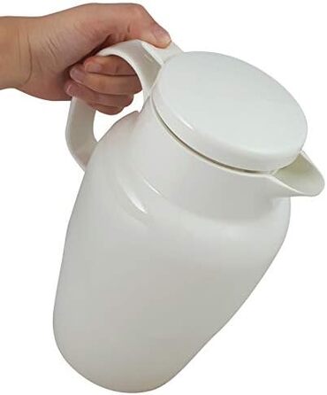 Термос Helios Mondo Push з нержавіючої сталі, 1,3 л, білий