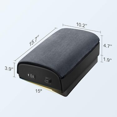 Підставка під ноги Comfier для столу, 2 режими температури (до 60°C), ергономічна підставка під ноги для офісу/дому, 2 регульовані висоти, 44x13x28 см