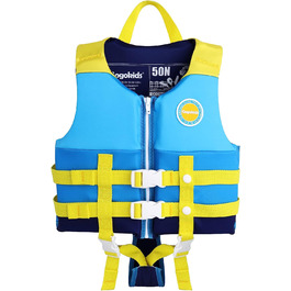 Дитячий плавальний жилет Gogokids, купальний костюм для малюків, Купальники для дівчаток і хлопчиків, неопренова плавальна куртка для 1-9 років / 11-35 кг (синій 3, 1825 кг (Рекомендований вік 4-6 років))