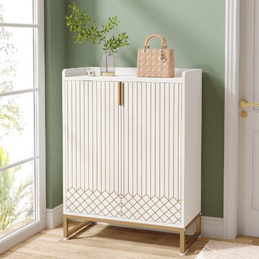 Сучасна біла шафа для взуття LITTLE TREE на 25 пар, 5-ярусна полиця для взуття з дерева, органайзер для прихожей, спальні, вітальні