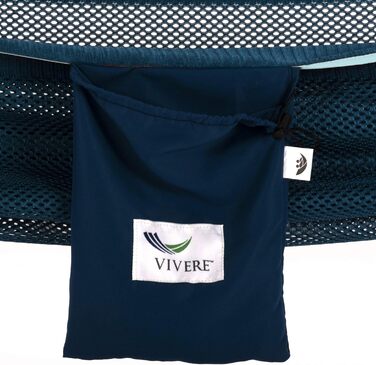 Гамак з каркасом Vivere Mesh 280 см, синьо-бірюзовий