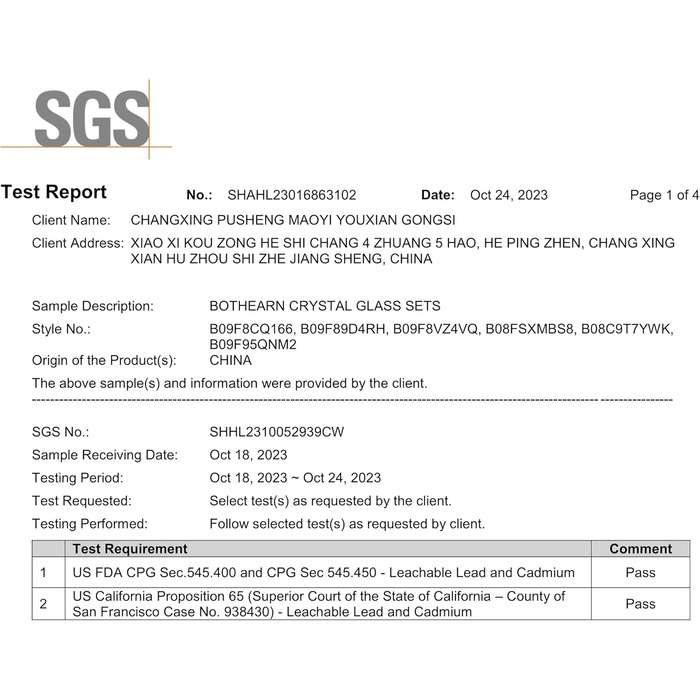 Набір келихів для коньяку та віскі Kleiner (250 мл, кришталь) – 2 шт.