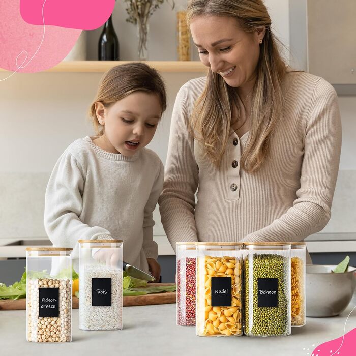 Скляні банки для зберігання, кутові [400 & 920 мл, 1450 мл] Extra Robust, з кришкою, для продуктів харчування