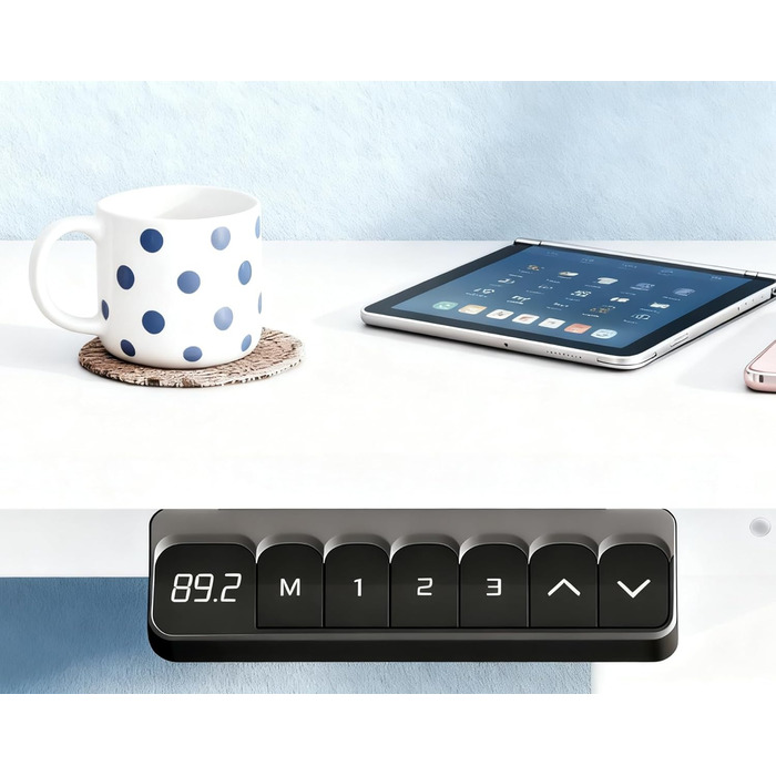 Електричний регульований стіл JUMMICO 110x60 см, білий - ергономічний стіл для комп'ютера