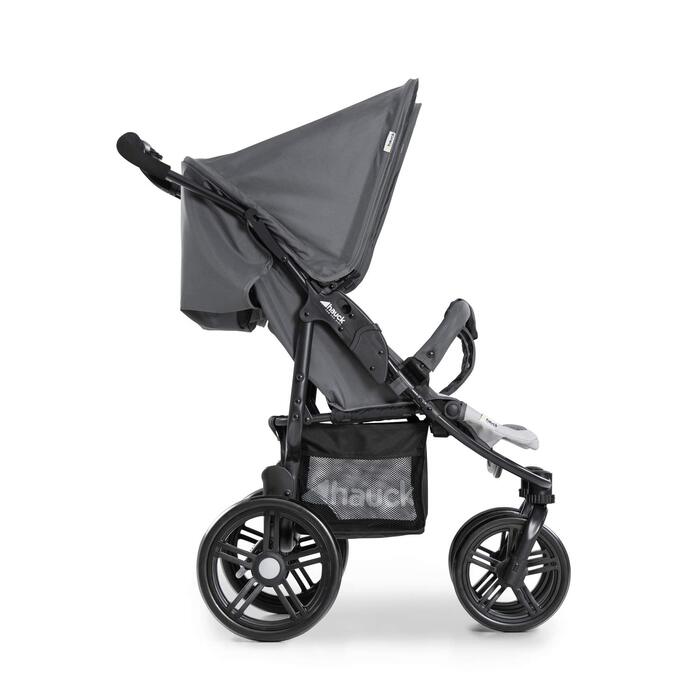 Візок для близнюків Hauck Roadster Duo SLX Grey/Silver: прогулянка від народження до 15 кг, функція лежання, великий кошик, компактний у складеному стані