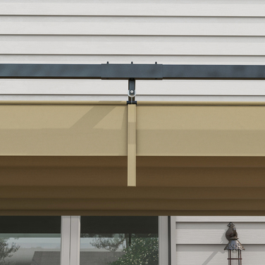 Пергола, міцний сонцезахист для саду, балкону, тераси, виготовлена з металу та пластику, захищає від ультрафіолету та вологи, кольору хакі