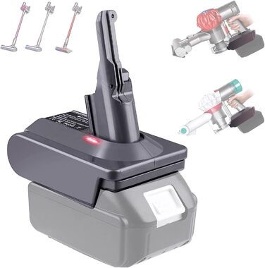 Адаптер TEPULAS для акумуляторів Makita 18V до пилососів Dyson V7/V8, перехідник для Dyson 21.6V V7 (SV11) V8 (SV10), сумісний з Makita BL1830/BL1840 (без батареї)