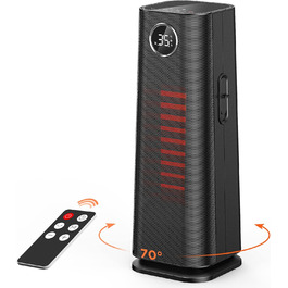 Електричний обігрівач EasyAcc® з пульт дистанційного керування - енергозберігаючий, тихий, 2000W, 24 години