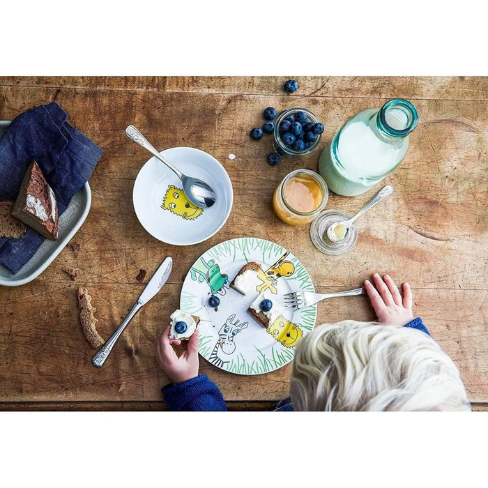 Набір дитячого посуду WMF Safari 6-частинний (з нержавіючої сталі), від 3 років, Cromargan, для миття в посудомийній машині