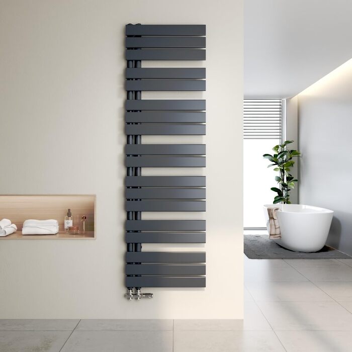 Електричний рушникосушарний радіатор Heilmetz для ванної кімнати, білий, 400x1176 мм, 494W