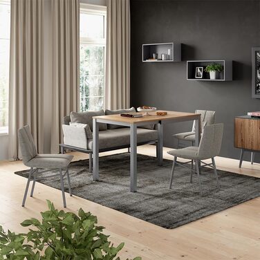 Розсувний стіл Vicco Esstisch Granny, дуб/сірий, 120 x 70 см, розтягується до 80-120 x 76 x 70 см