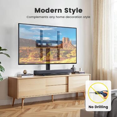 Підставка для телевізора поворотна, універсальна, для LED, LCD, Flat & Curved телевізорів 32-60 дюймів, до 40 кг, VESA 400x400 мм