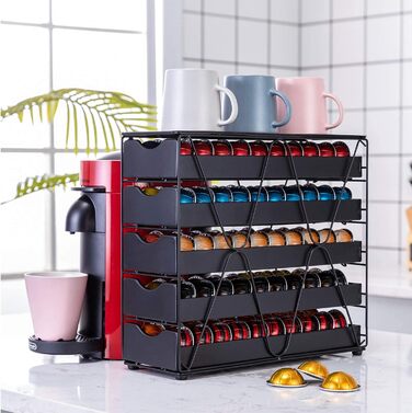 Організатор для капсул Nespresso Vertuo від Bagoo - 5-ярусна стійка для зберігання