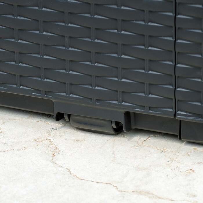 Коробка для подушок KETER® Capri Anthracite 310L з коліщатками