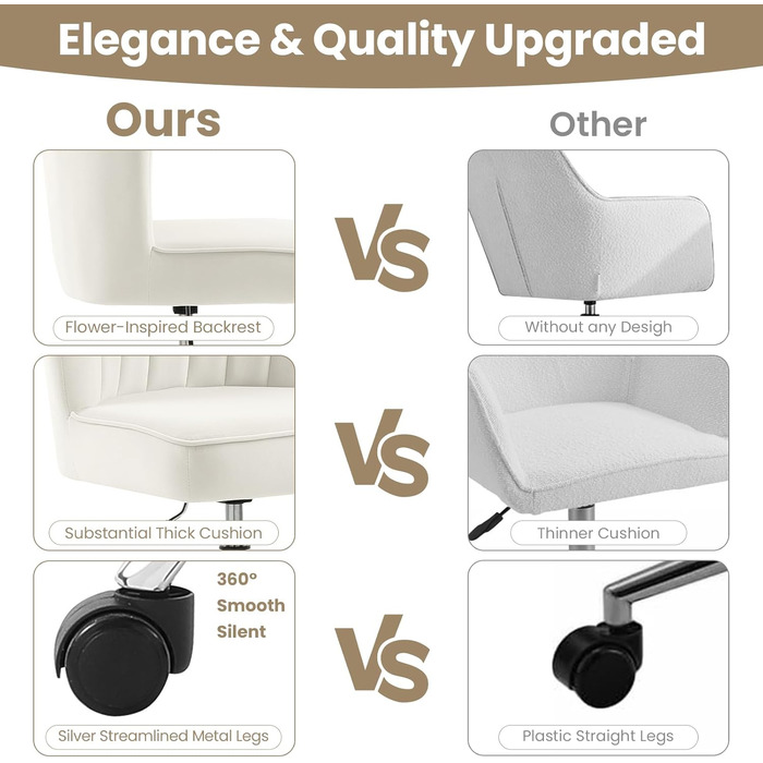 Крісло для офісу Fiximaster Homeoffice, крісло для робочого місця, обертове, регульоване по висоті, з м'якою оббивкою з велюру, золоті ніжки, до 135 кг, зелений колір