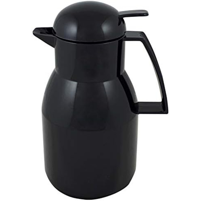 Термос Helios Top Push, 1 літр, чорний (пластикова ізоляція)