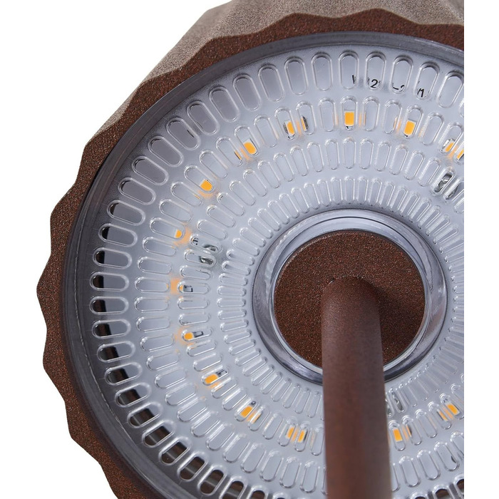 Lindby LED акумуляторна настільна лампа з димером, бездротова, з датчиком дотику, портативна, для внутрішнього та зовнішнього використання, IP54, для саду (Коричнева)