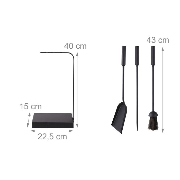 Набір для каміну Relaxdays (4 шт.)