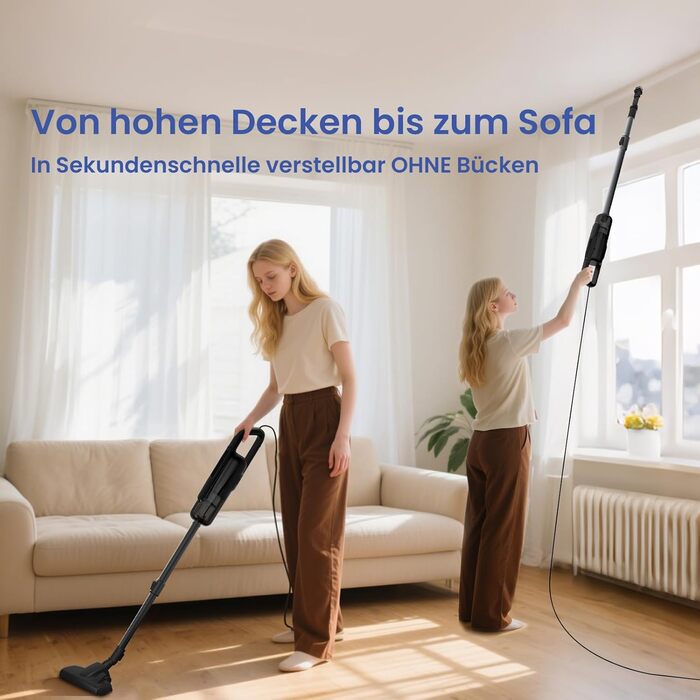 Версолайф C8PRO - пилосос з кабелем, 30000Pa/600W, 6-в-1, для твердих поверхонь, килимів та шерсті тварин, чорний