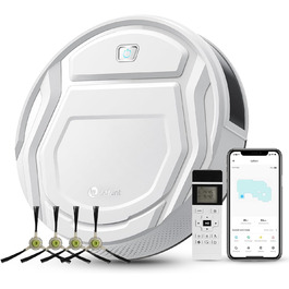 Робот-пилосос LEFANT M330 Pro з функцією миття підлоги, 5000Pa, лазерна навігація, уникнення перешкод PSD, керування через додаток та голосове керування (M210 з пультом ДУ)