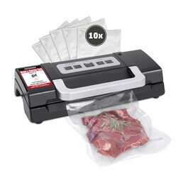 Вакууматор Caso HC170 для продуктів з регулюванням часу запаяння, потужний насос 9 л/хв та набором пакетів 20x30см