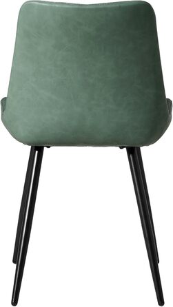 Набір обідніх стільців CLIPOP (4 шт), штучна шкіра, зелений, для кухні та вітальні