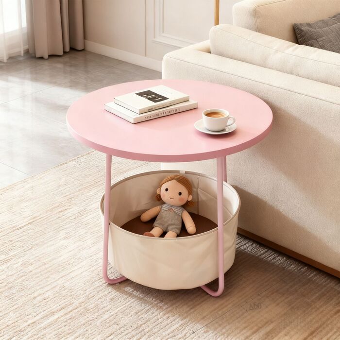 Relaxdays: Приставний столик з кошиком