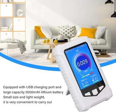 Портативний детектор озону Ozonmessgerät з USB-зарядкою та чітким екраном – точні вимірювання якості повітря