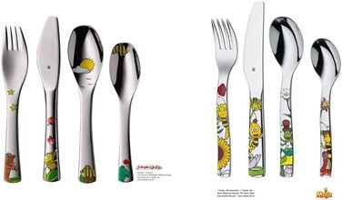 Набір дитячого посуду Janosch від WMF, 4 шт., нержавіюча сталь, для дітей від 3 років, Cromargan, придатний для миття в посудомийній машині