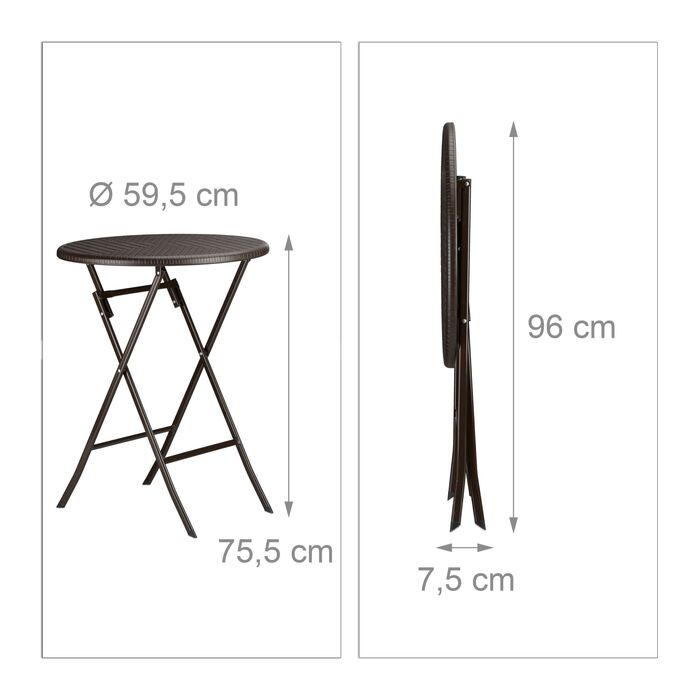 Набір садових меблів Relaxdays BASTIAN (3 шт.)