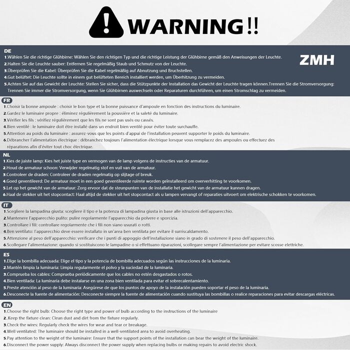 Настінний світильник ZMH LED 30см Сучасний, 8 Вт, Чорний, 100см, для передпокою/спальні/вітальні