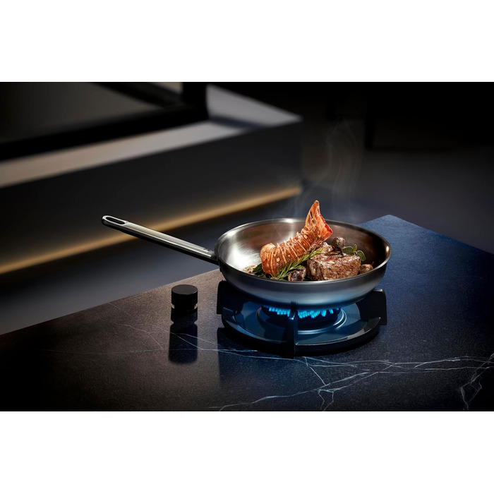 Пан з нержавіючої сталі WMF Profi 28 см, індукційна, без антипригарного покриття, Cromargan, для духовки